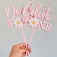 Personalized Daisy First Birthday Cake Topper – Custom Laser Cut in Double Layered Acrylic